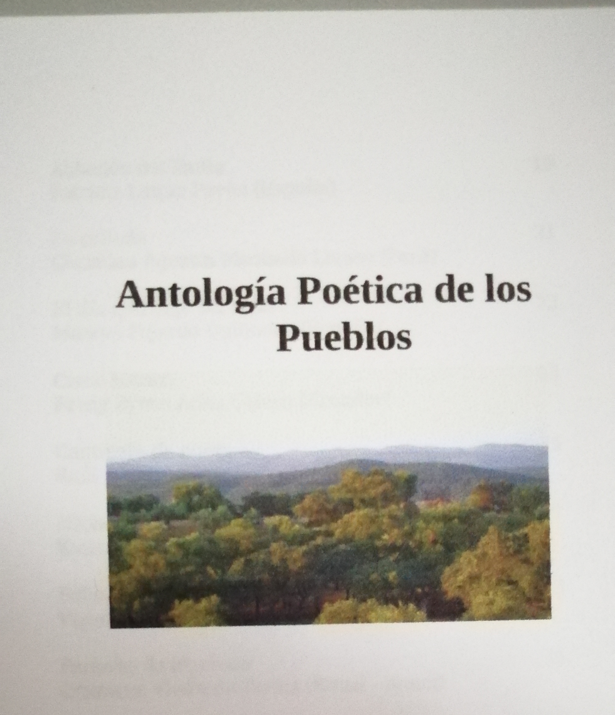 Antología poética de los pueblos